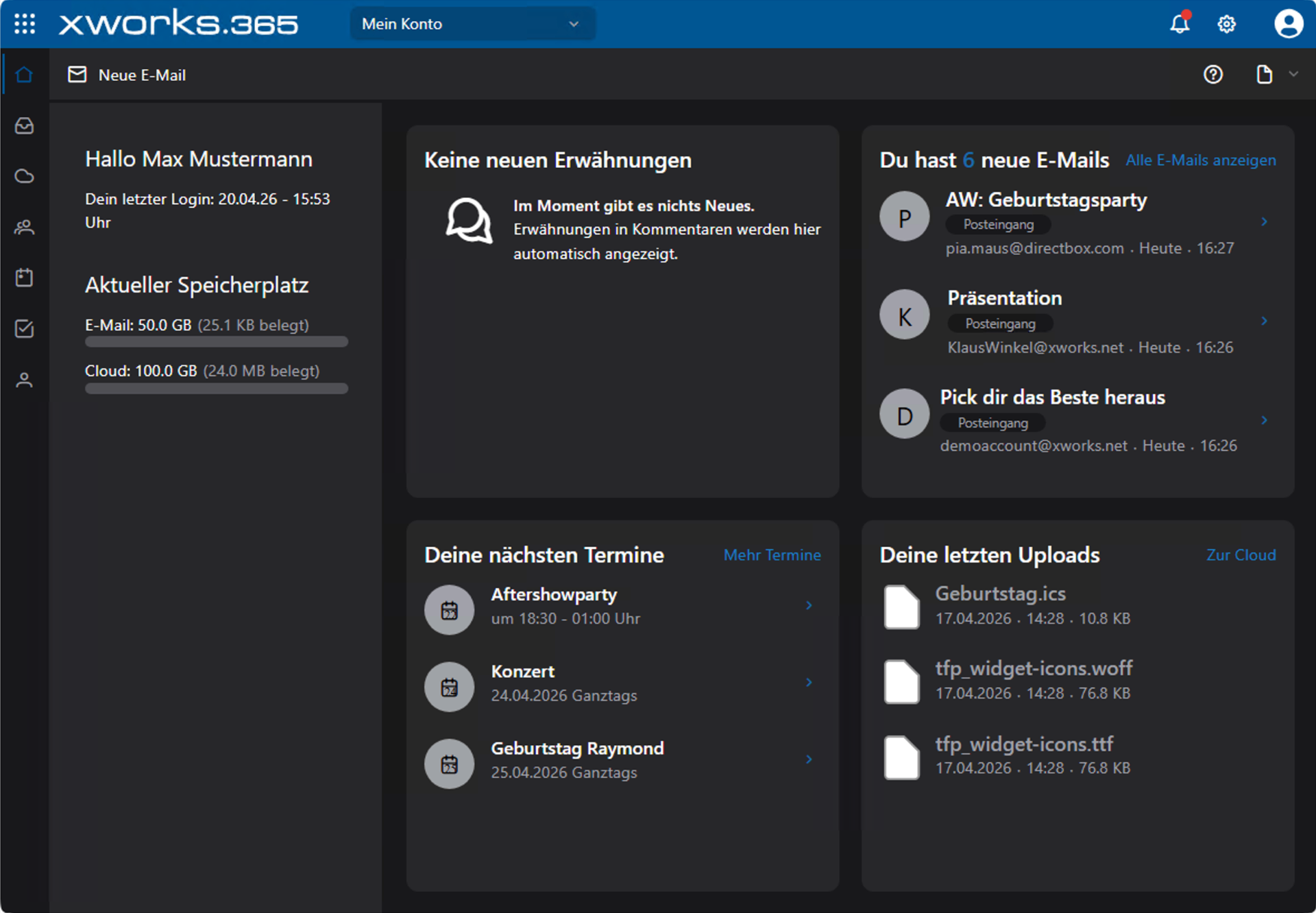 xworks.365 Dashboard